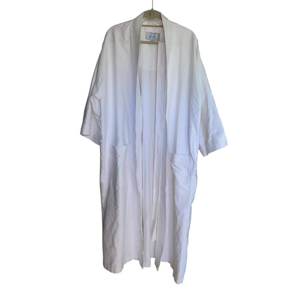 Majestic International Mens Kimono Robe Size XXL White Chamois Casual New - Picture 12 of 13